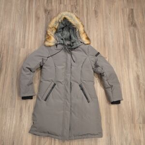 Sam Edelman Down Feather Fill Hooded Faux Fur Parka Jacket